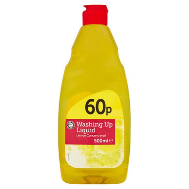 Euro Shopper Washing Up Liquid Lemon Concentrated 500ml - Smartkartz.co.uk