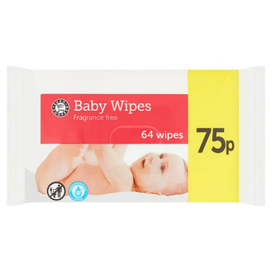 Baby Wipes 64 Wipes - Smartkartz.co.uk