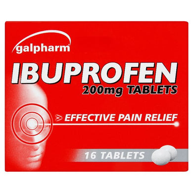 Galpharm Ibuprofen 200mg Coated Tablets 16 Tablets - Smartkartz.co.uk