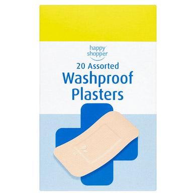 Happy Shopper 20 Assorted Washproof Plasters - Smartkartz.co.uk