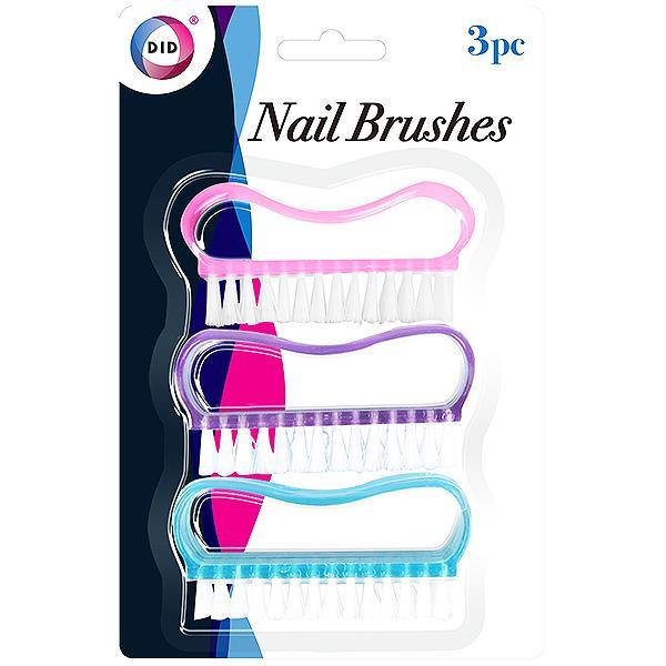 Nail Brushes 3 Assorted Colours 3 Pack - Smartkartz.co.uk