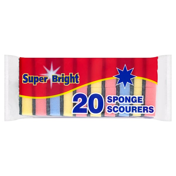 Super Bright 20 Sponge Scourers - Smartkartz.co.uk