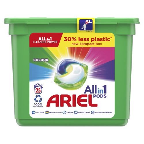 Ariel All-In-1 Washing Pods Colour 25 Washes 595G - Smartkartz.co.uk