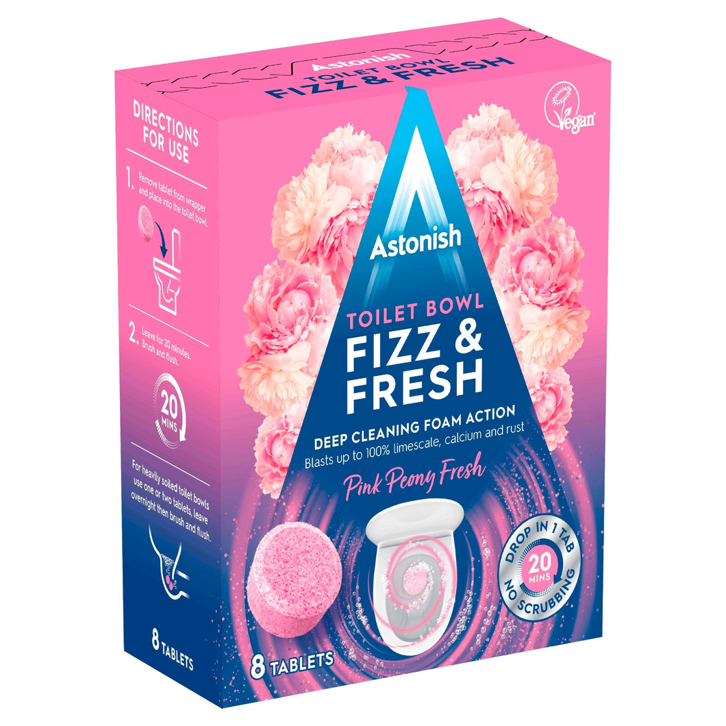Astonish - Pink Fizz & Fresh Toilet Bowl Tabs - Smartkartz.co.uk