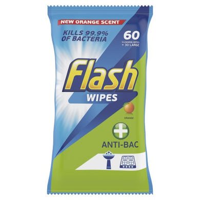 Flash Cleaning Wipes - Anti Bac Orange - Smartkartz.co.uk