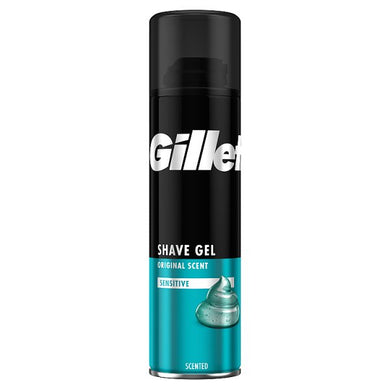 Gillette Classic Sensitive Shave Gel, For Sensitive Skin, 200ml - Smartkartz.co.uk