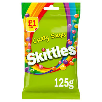 Skittles Crazy Sours Sweets Treat Bag 125g - Smartkartz.co.uk