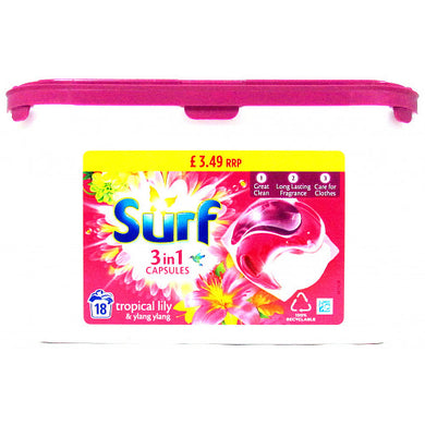 Surf Tropical Lily 3 in 1 Washing Capsules - Smartkartz.co.uk