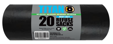 Titan Heavy Duty Bin Bags/Refuse 80ltr - Smartkartz.co.uk